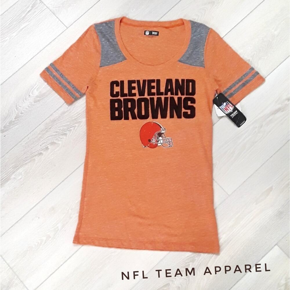 NFL Orange Cleveland Browns T-Shirt Size M Football Sports New With Tags